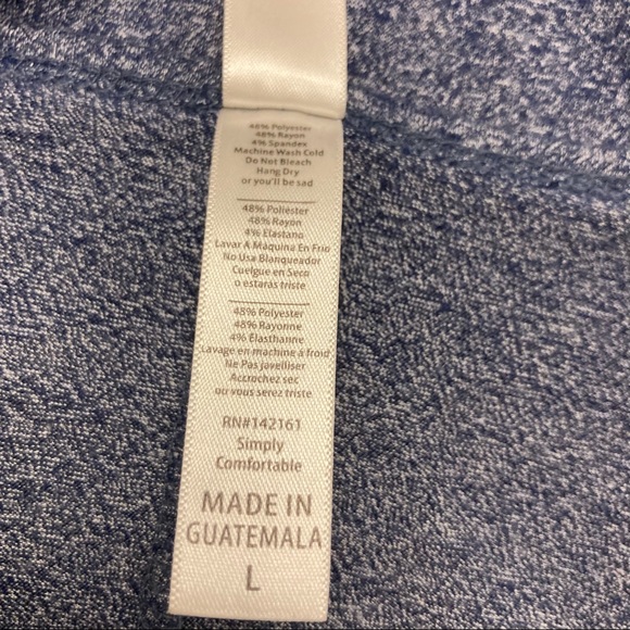 LULAROE High Low SIMPLY COMFORTABLE Blue Tunic Long Tee Mini Dress Womens Large - Picture 13 of 15